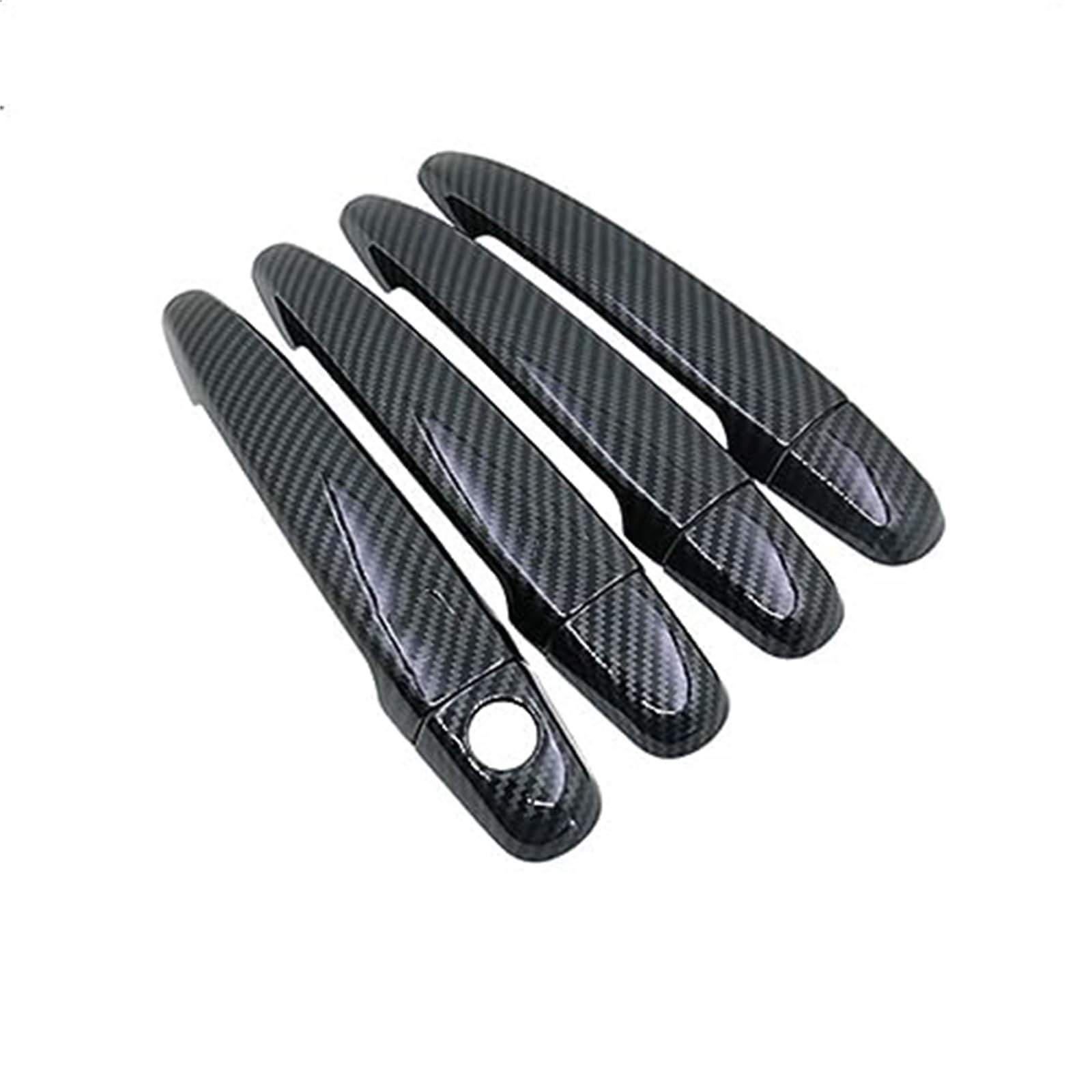 QASULER Glänzendes Kohlefaser-Chrom-Autotürgriff-Abdeckungs-Set, for Lexus, GS S190 2006–2011, GS350, GS430, GS450h, GS460 Autotürgriffabdeckung(Black Carbon 2 Buttons) von QASULER