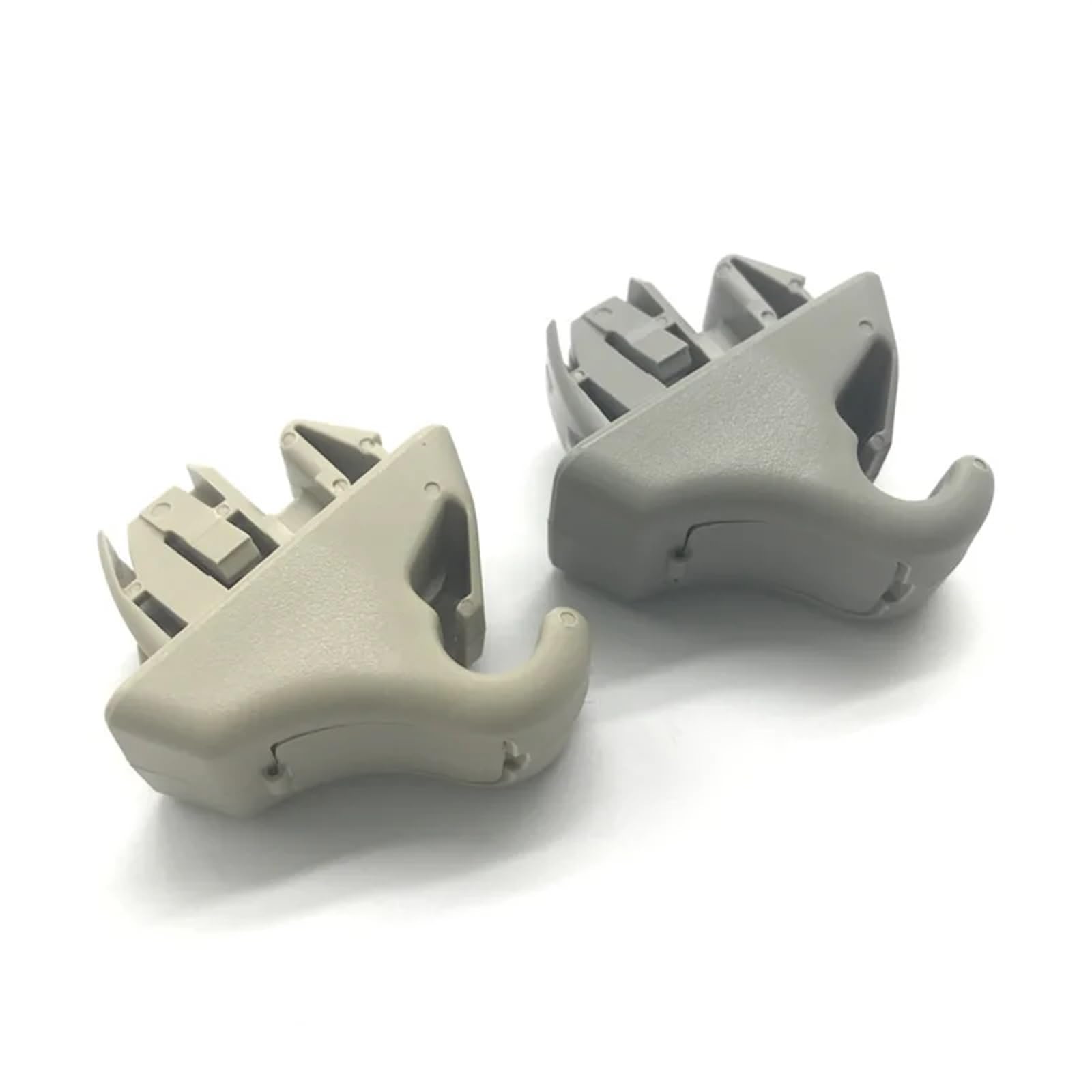 QASULER Grau Beige Auto Sonnenblende Haken Clip Halterung, for Mitsubishi, Pajero Montero MK3 2000-2006 V73 V77 V93 V97 MR779704 MR779705 Auto-Sonnenblende(Beige) von QASULER