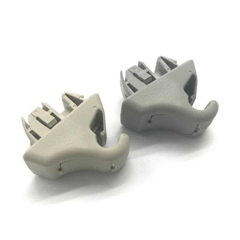 QASULER Grau Beige Auto Sonnenblende Haken Clip Halterung, for Mitsubishi, Pajero Montero MK3 2000-2006 V73 V77 V93 V97 MR779704 MR779705 Auto-Sonnenblende(Grey) von QASULER