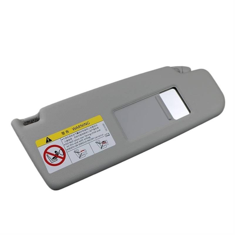 QASULER Graue vordere Sonnenblende mit Make-up-Spiegel, for VW, for Jetta MK6 2012 2013 2014 2015 2016 2017 2018 2019, 16D857552 Auto-Sonnenblende(16D857552 Right) von QASULER