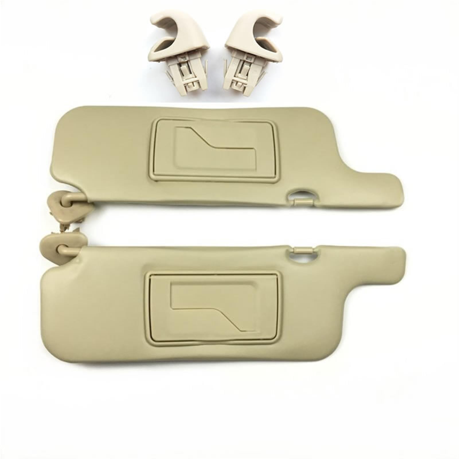 QASULER Innere Sonnenblende, Sonnenschutz, vordere Windschutzscheibe, Sonnenblende, blendfreier Sonnenschutz mit Spiegel-Set, for Toyota, for Corolla 2003–2012, Beige Auto-Sonnenblende(Left and Right QASULER Innere Sonnenblende, Sonnenschutz, vordere Windschutzscheibe, Sonnenblende, blendfreier Sonnenschutz mit Spiegel-Set, for Toyota, for Corolla 2003–2012, Beige Auto-Sonnenblende(Left and Right von QASULER