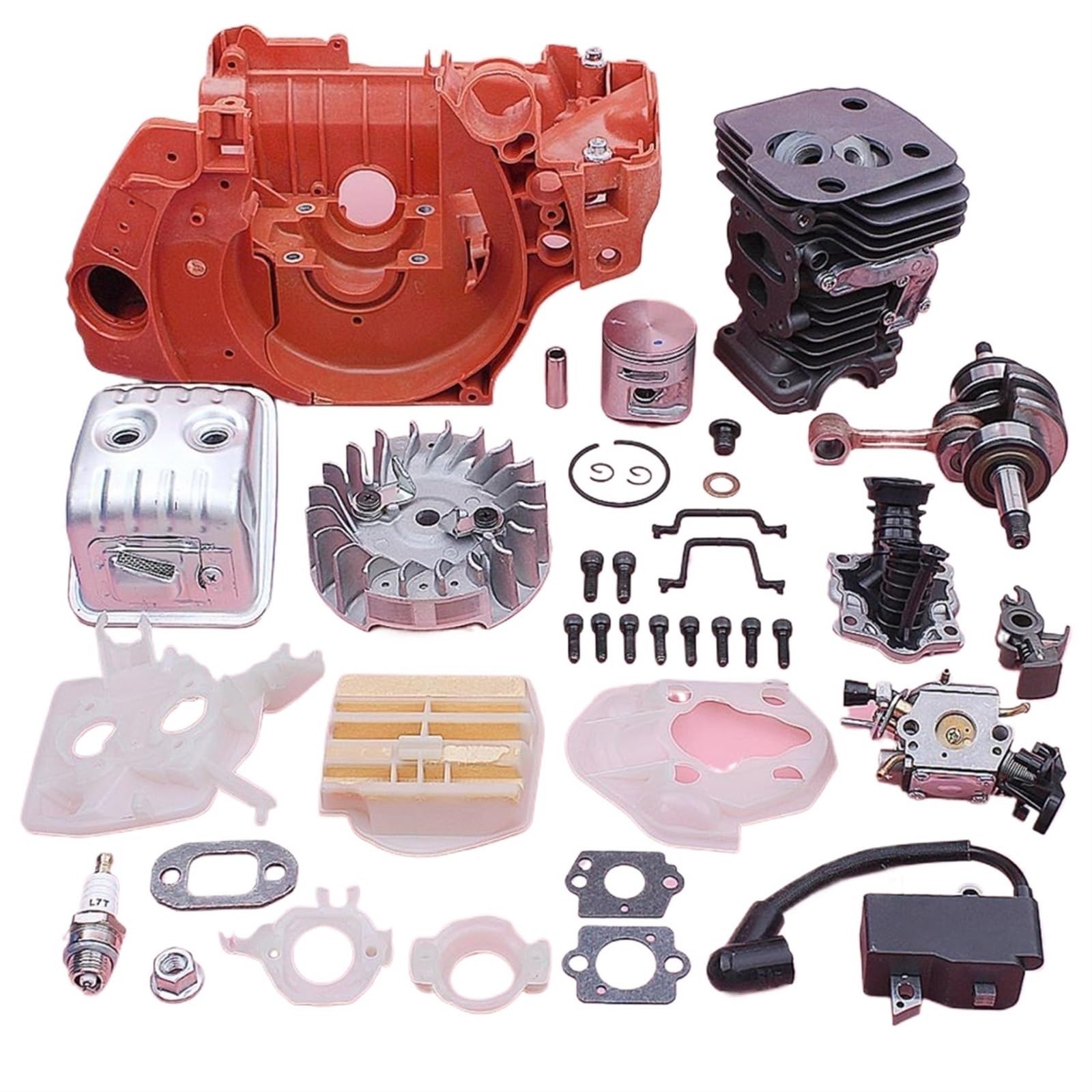 QASULER Kurbelgehäuse Kurbelwelle 42 mm Zylinderkolbensatz, for Husqvarna 445 450 Schwungrad Zündspule Schalldämpfer Ansaugreparatursatz Motorzylinder QASULER Kurbelgehäuse Kurbelwelle 42 mm Zylinderkolbensatz, for Husqvarna 445 450 Schwungrad Zündspule Schalldämpfer Ansaugreparatursatz Motorzylinder von QASULER
