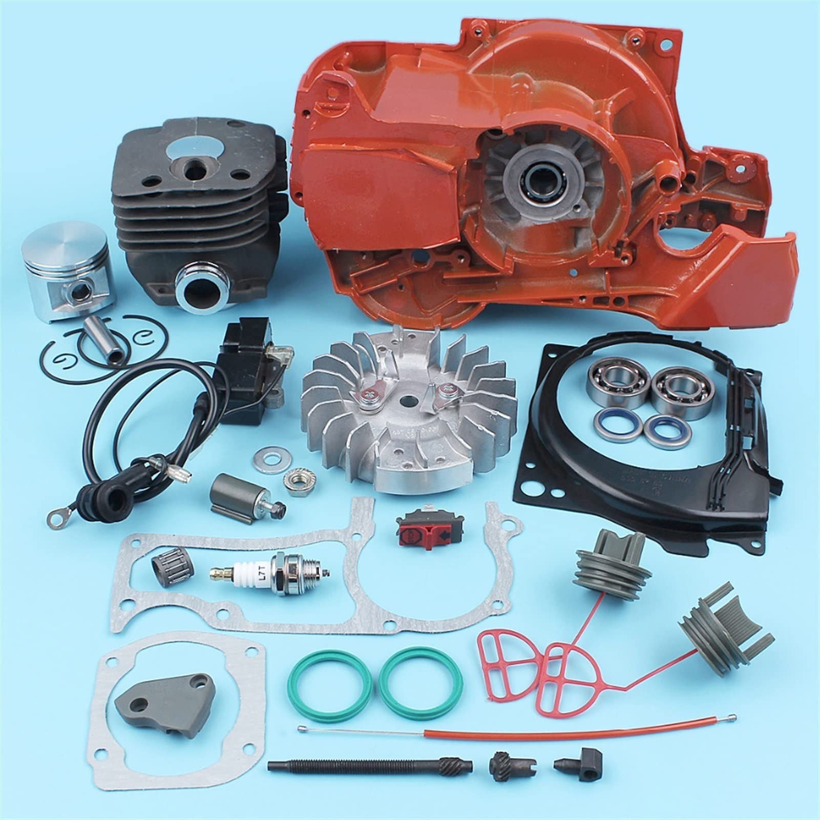 QASULER Kurbelgehäuse Schwungrad Zündspule 50MM Zylinderkolbensatz, for Husqvarna, 362 365 371 372 Kettensäge Lager Öl Tankdeckel Dichtung Schalter Motorzylinder QASULER Kurbelgehäuse Schwungrad Zündspule 50MM Zylinderkolbensatz, for Husqvarna, 362 365 371 372 Kettensäge Lager Öl Tankdeckel Dichtung Schalter Motorzylinder von QASULER