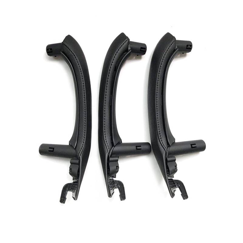 QASULER LHD RHD Innentürgriff mit Lederbezug, komplettes Set, for, for X3 X4 F25 F26 2010-2016 Türgriffabdeckung aus Kohlefaser(LHD 6PCS Black) von QASULER
