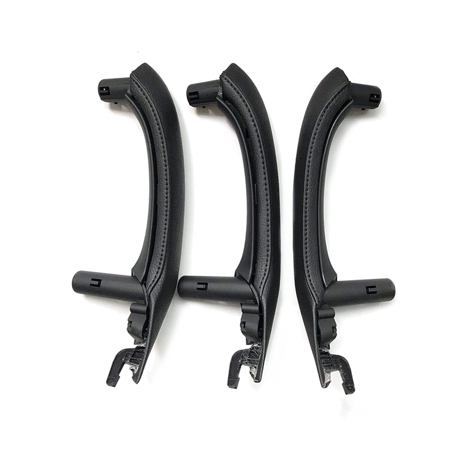 QASULER LHD RHD Innentürgriff mit Lederbezug, komplettes Set, for, for X3 X4 F25 F26 2010-2016 Türgriffabdeckung aus Kohlefaser(RHD 6PCS Black) von QASULER