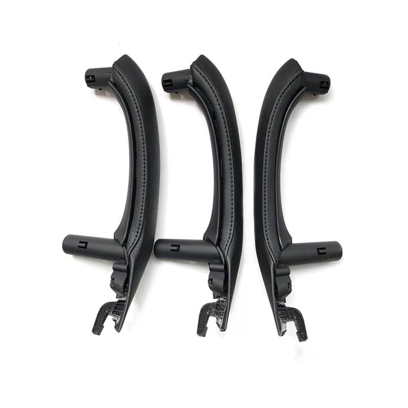 QASULER LHD RHD Innentürgriff mit Lederbezug, komplettes Set, for, for X3 X4 F25 F26 2010-2016 Türgriffabdeckung aus Kohlefaser(RHD 6PCS Black) von QASULER