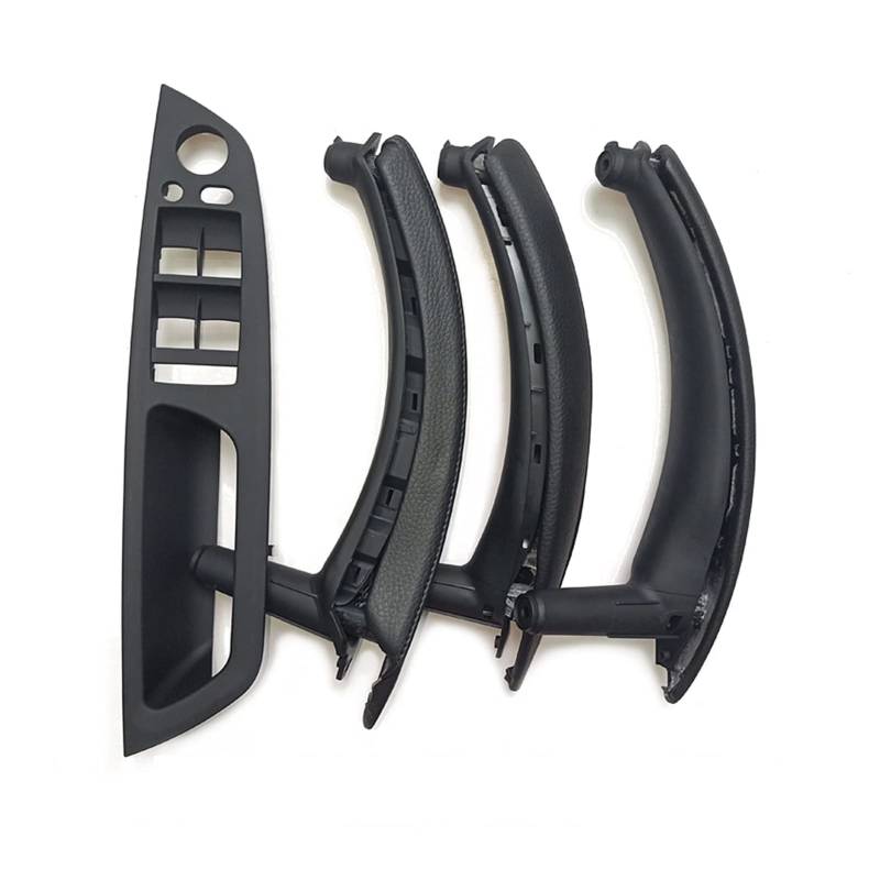 QASULER LHD RHD Verbesserter Innentürgriff mit Lederabdeckung, komplettes Set, for, for X5 X6 E70 E71 E72 2007-2013 Türgriffabdeckung aus Kohlefaser(LHD Black) von QASULER