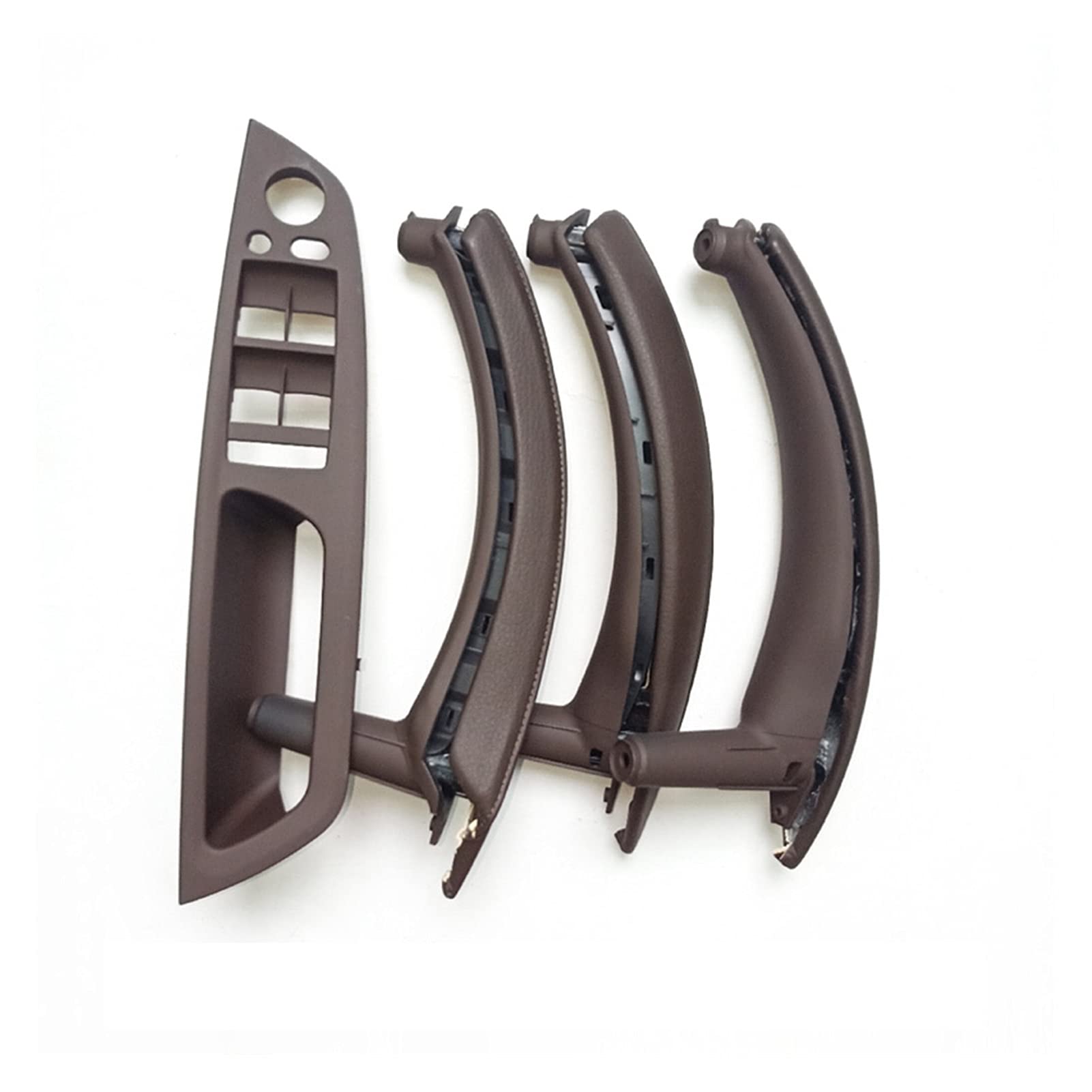 QASULER LHD RHD Verbesserter Innentürgriff mit Lederabdeckung, komplettes Set, for, for X5 X6 E70 E71 E72 2007-2013 Türgriffabdeckung aus Kohlefaser(LHD Moka) von QASULER