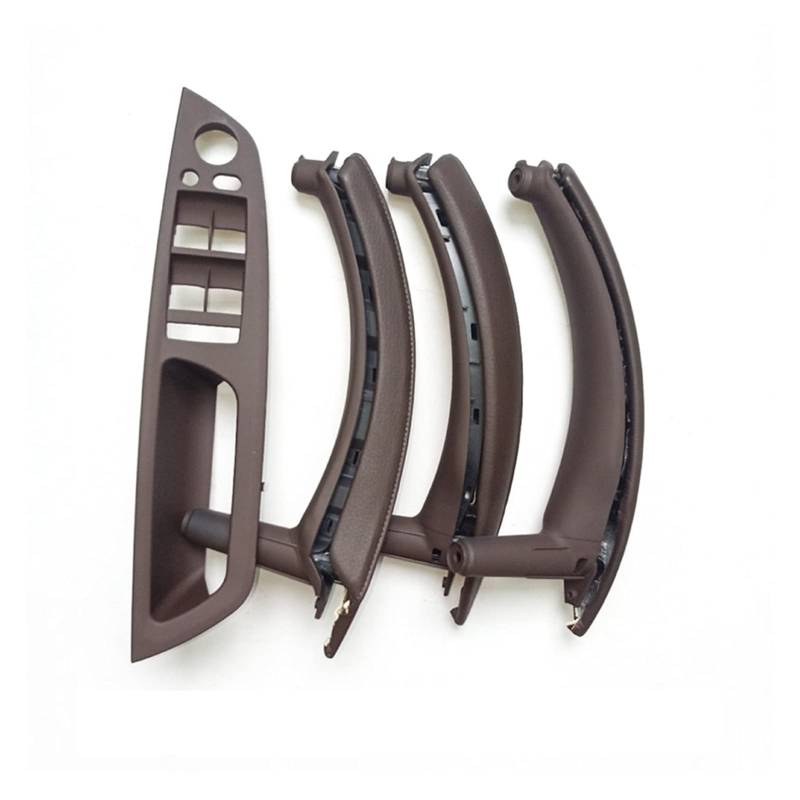 QASULER LHD RHD Verbesserter Innentürgriff mit Lederabdeckung, komplettes Set, for, for X5 X6 E70 E71 E72 2007-2013 Türgriffabdeckung aus Kohlefaser(LHD Moka) von QASULER