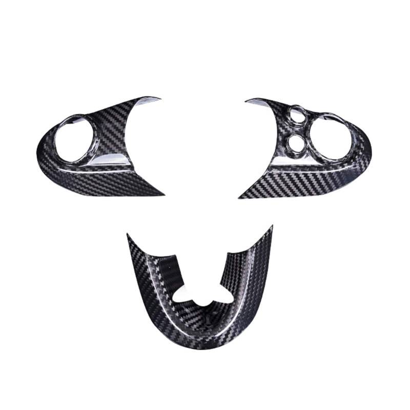 QASULER Lenkrad-Dekorationsabdeckung aus Kohlefaser, for, for Mini, Cooper S Clubman F54 F55 F56 F57 F60, Auto-Innenraum-Aufkleber-Zubehör Auto-Lüftungsgitter(Carbon Fiber B) von QASULER