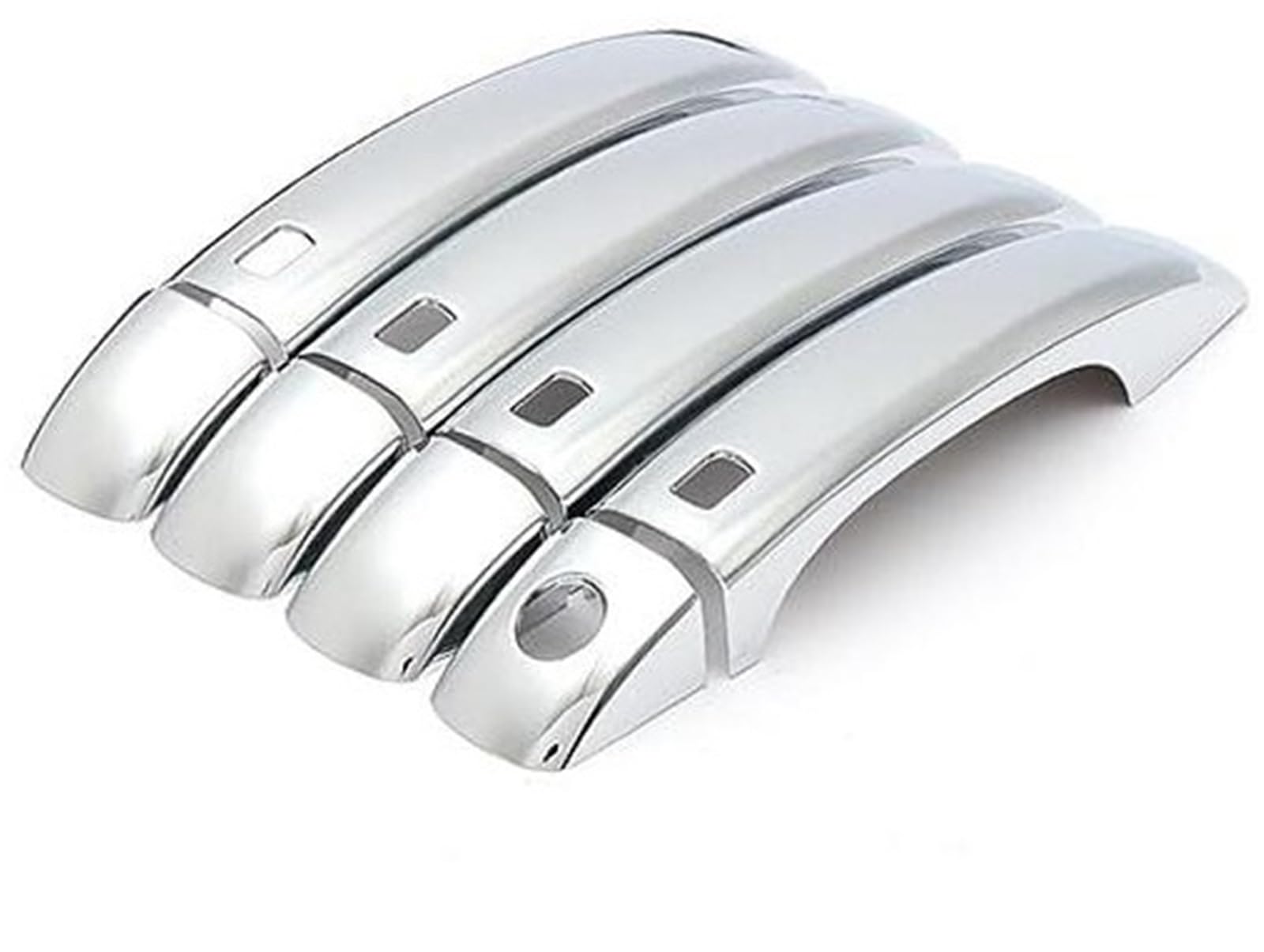 QASULER Neuer Carbonfaser-Chrom-Autotürgriffschalen-Abdeckungsaufkleber, for, Q5 2008–2016 Autotürgriffabdeckung(Silver Handle) von QASULER
