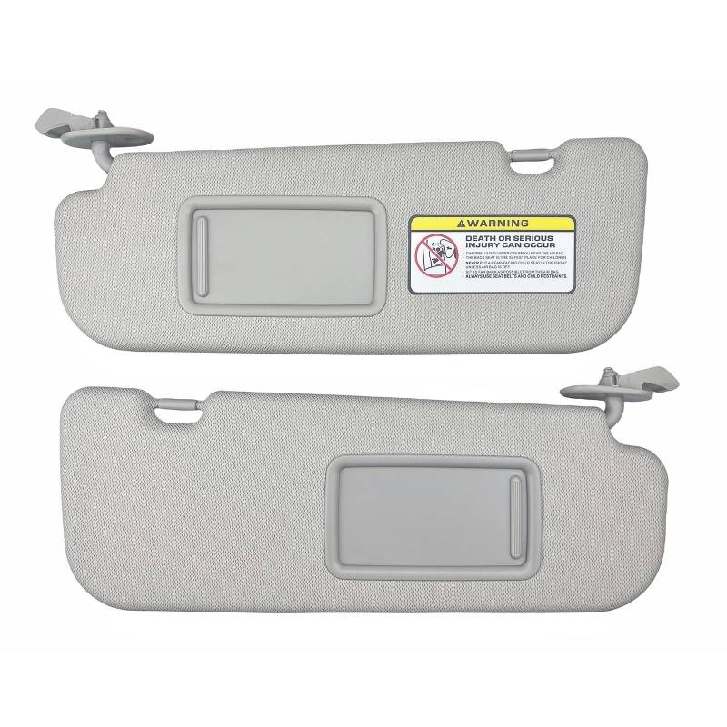 QASULER Paar Sonnenblende ohne Licht, for Hyundai, for Elantra, 2011 2012 2013 2014 2015, ersetzt 852103X000TX Windschutzscheiben-Sonnenschutz Auto-Sonnenblende(Grey) von QASULER