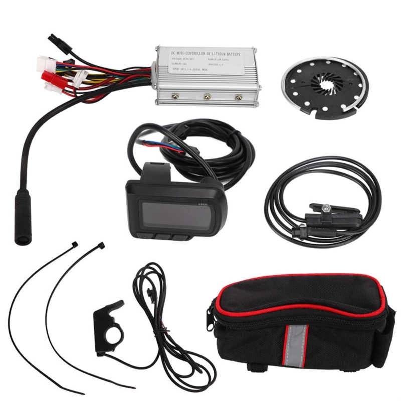 QASULER Passend für: 24 V, 36 V, 48 V, Motor-Controller-Kit for Elektrofahrräder, Umrüstsatz for Elektrofahrräder, Daumengashebel for E-Bikes mit Display Dashboard mit Display für Elektroroller von QASULER