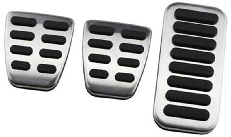 QASULER Pedalauflage, for Brio 2010 2011 2012 2013 2014 2015 2016 Edelstahl Auto Gas Bremse Kupplung Pedal Gummiabdeckung für Kupplungsbremspedal(Black MT Pedal) von QASULER