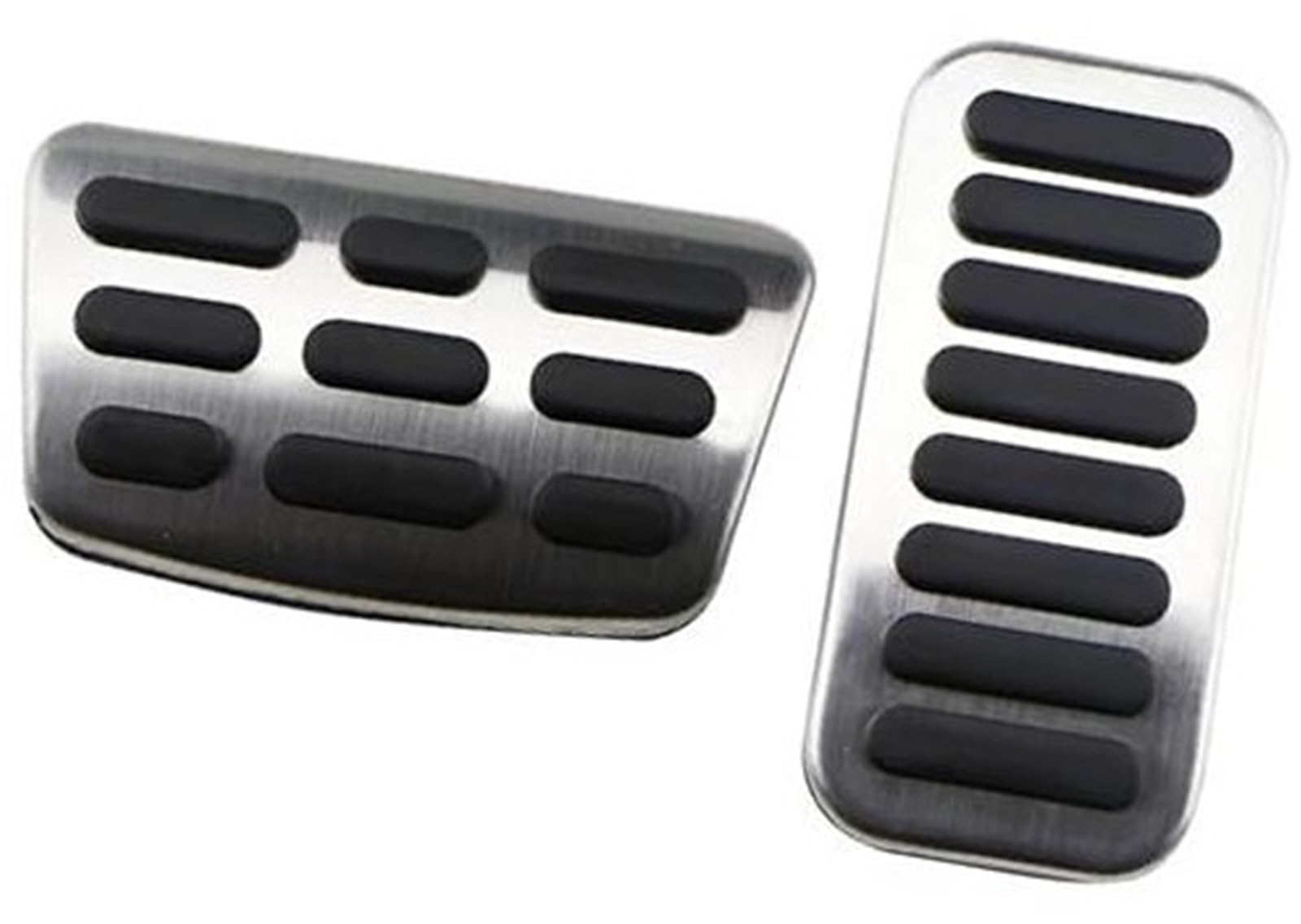 QASULER Pedalauflage, for Brio 2010 2011 2012 2013 2014 2015 2016 Edelstahl Auto Gas Bremse Kupplung Pedal Gummiabdeckung für Kupplungsbremspedal(Black at Pedal) von QASULER