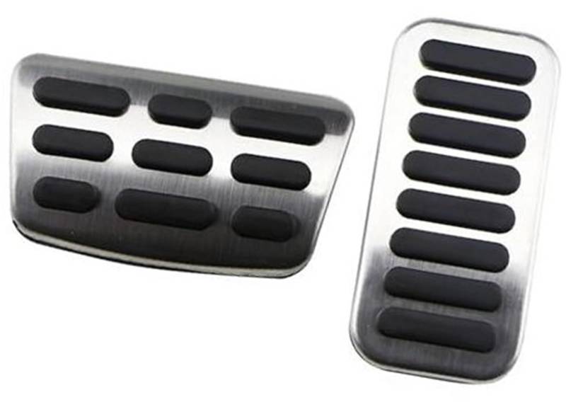 QASULER Pedalauflage, for Brio 2010 2011 2012 2013 2014 2015 2016 Edelstahl Auto Gas Bremse Kupplung Pedal Gummiabdeckung für Kupplungsbremspedal(Black at Pedal) von QASULER