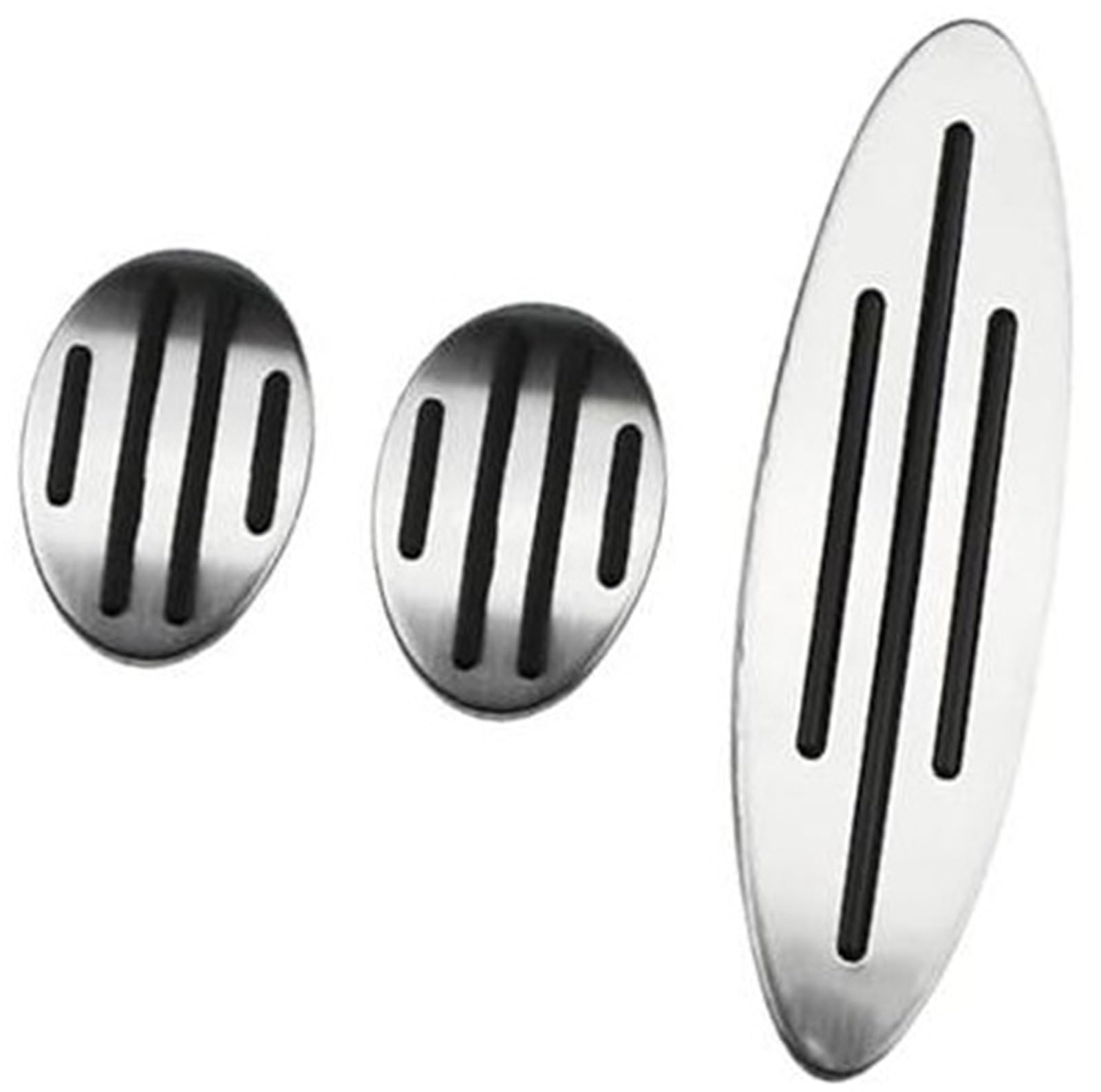 QASULER Pedalauflage, for alle, for MINI, for Cooper, for Modelle R52 R53 R55 R56 R57 R58 R59 F55 F56 F57 Edelstahl-Gaspedal-Gasbremsabdeckung Gummiabdeckung für Kupplungsbremspedal(Black MT Pedal) von QASULER