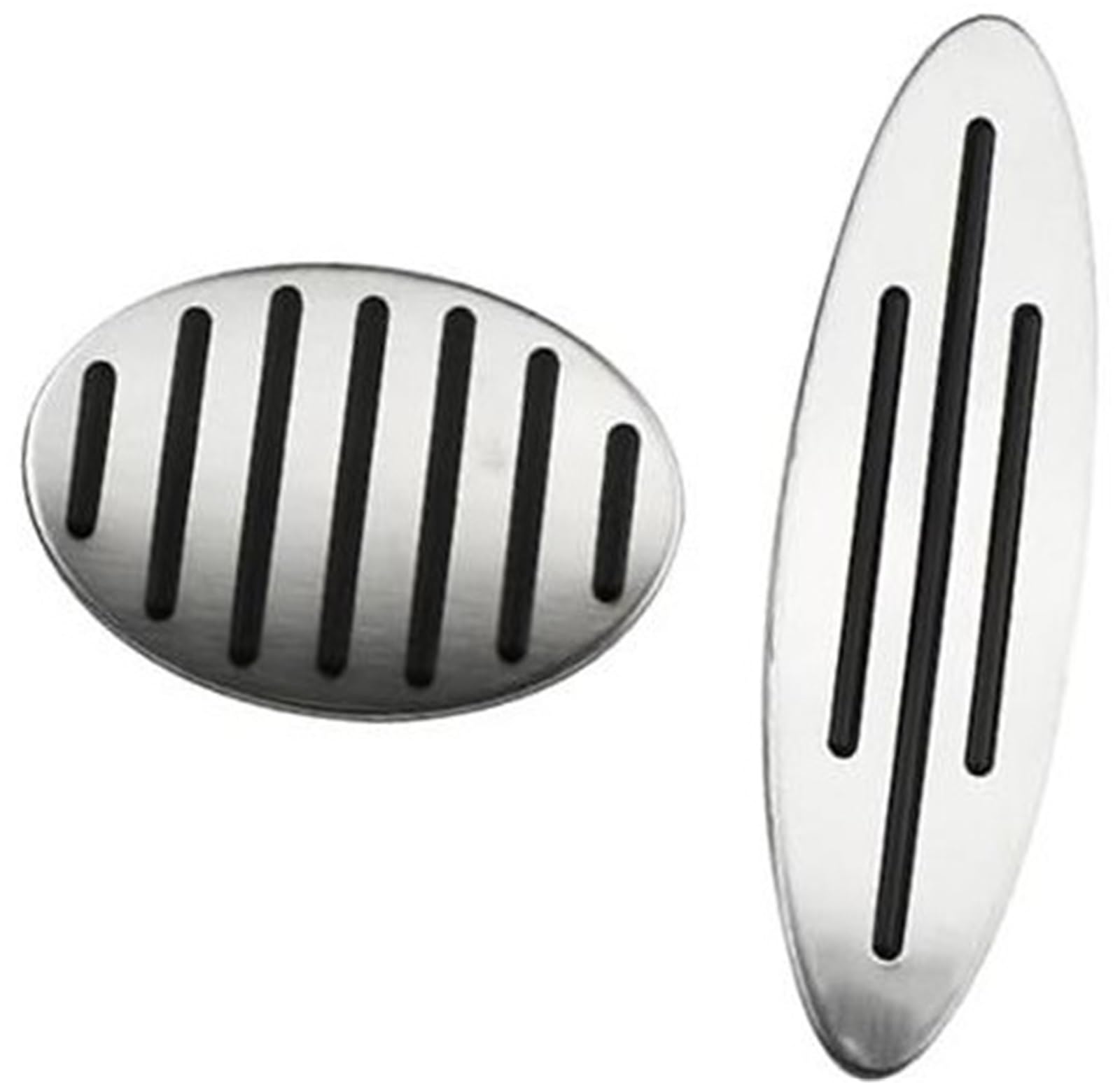 QASULER Pedalauflage, for alle, for MINI, for Cooper, for Modelle R52 R53 R55 R56 R57 R58 R59 F55 F56 F57 Edelstahl-Gaspedal-Gasbremsabdeckung Gummiabdeckung für Kupplungsbremspedal(Black at Pedal) von QASULER