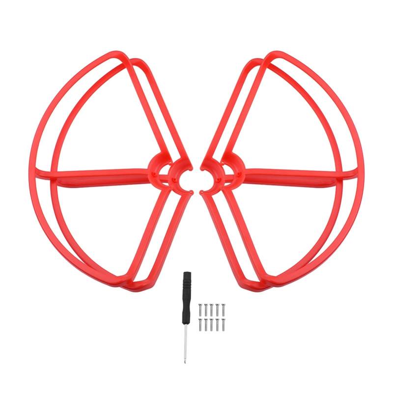 QASULER Propeller 1080P Protector Schutz Schutz Stoßstange FiMi 4K Drone Ersatz Requisiten Klinge Schraube Abdeckung Fens Zubehör Propellerschutz(Red Prop Guard) von QASULER