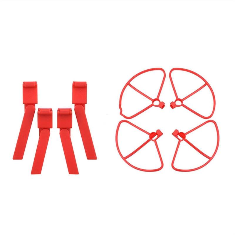 QASULER Propeller Fahrwerk Beine Gummi Pad Propeller Schutz Drone Protector FIMI X8 SE Quadcopter Drone Zubehör Propellerschutz(Red kit A) von QASULER