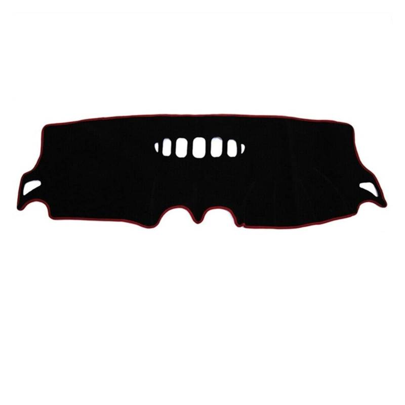 QASULER RHD Auto Armaturenbrett Abdeckung Matte Pad Dash Sonnenschutz Instrument Schutz Teppich Zubehör, for Ford, for Mondeo, 2007-2012 Armaturenbrettabdeckung(Black(Red Edge)) von QASULER