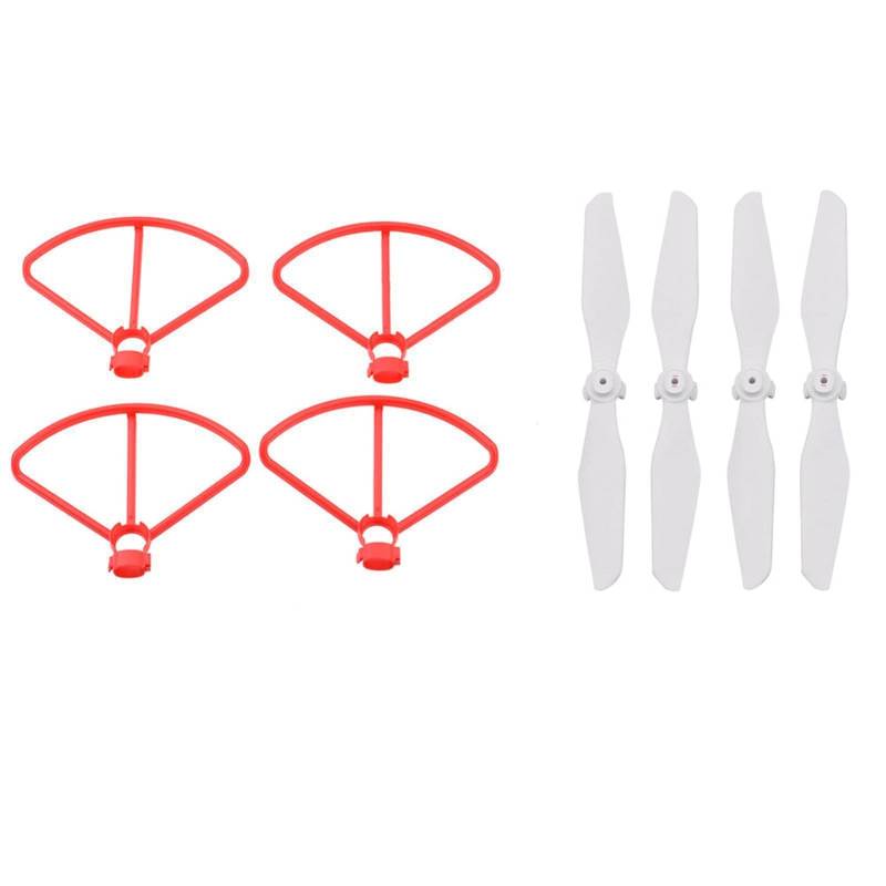 QASULER Requisiten Klinge Ersatz Propeller Fimi A3 Drone Guard Schützende Propeller Protector Zubehör Ersatzteile Propellerschutz(Red Guard and Props) von QASULER