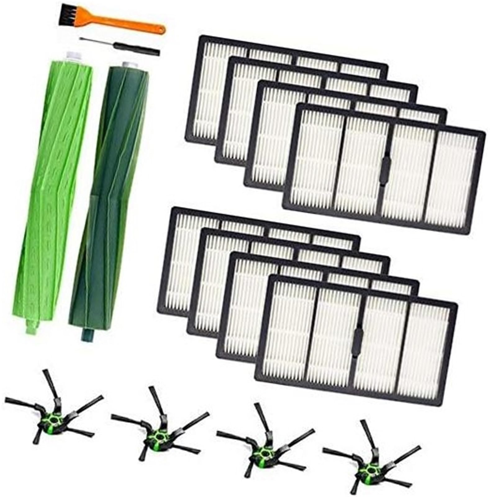 QASULER Roller Seitenbürstenfilter, for IRobot, Roomba S9 (9150) Staubsaugerteile Staubsauger-Ersatzteile von QASULER
