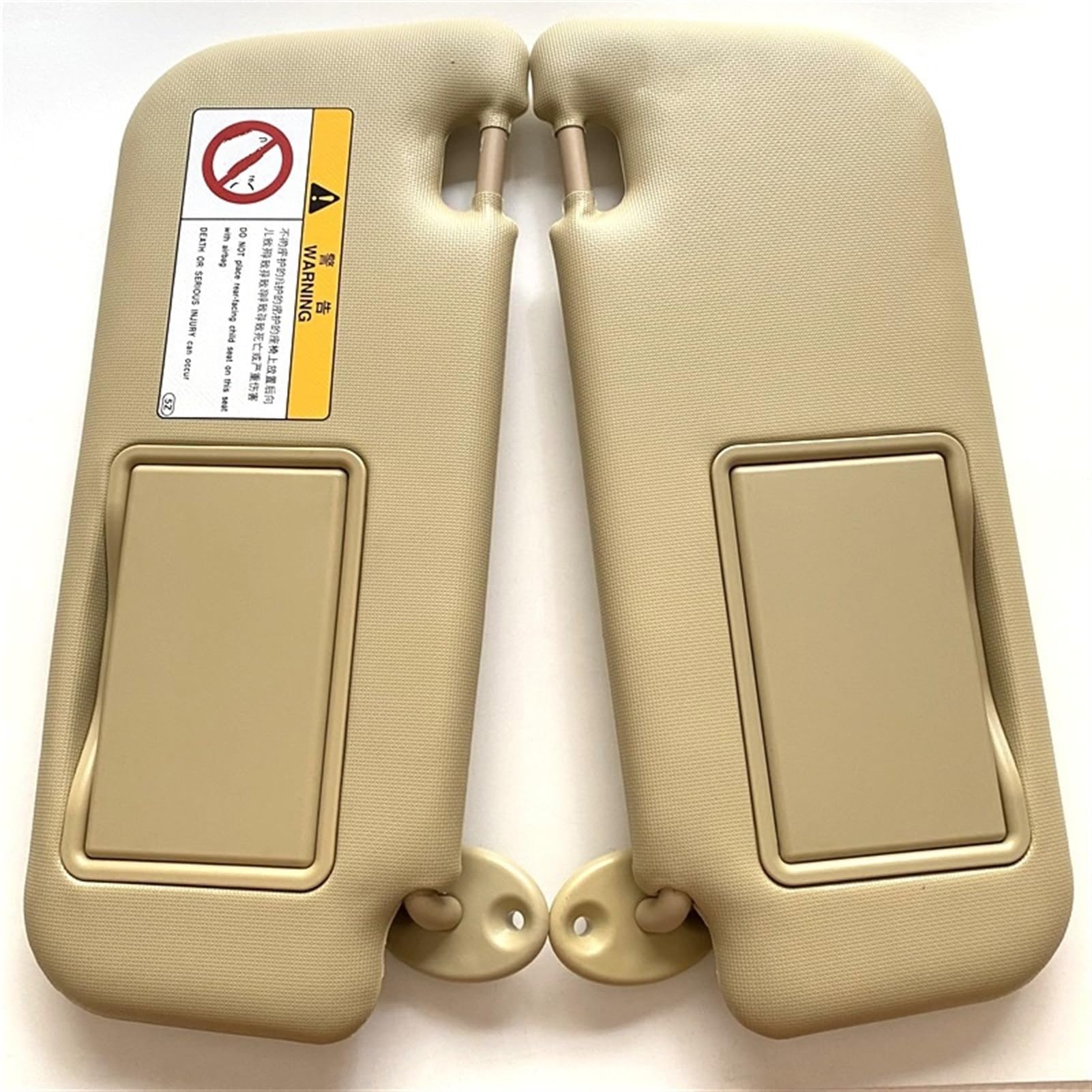QASULER Sonnenblende Links/rechts Fahrerseite, for Toyota, for Corolla/Corolla Hybrid, 74320-02B21 74310-02K91 Auto-Sonnenblende(Left and Right Beige) von QASULER