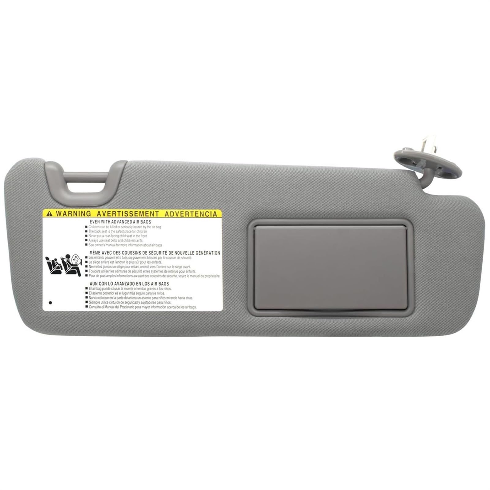 QASULER Sonnenblende mit Licht, for Toyota, Highlander 2014, 2015, 2016, 2017, 2018, 2019. Ersetzt # 74310-0E072-B0 Auto-Sonnenblende(Gray Right Passenger) von QASULER