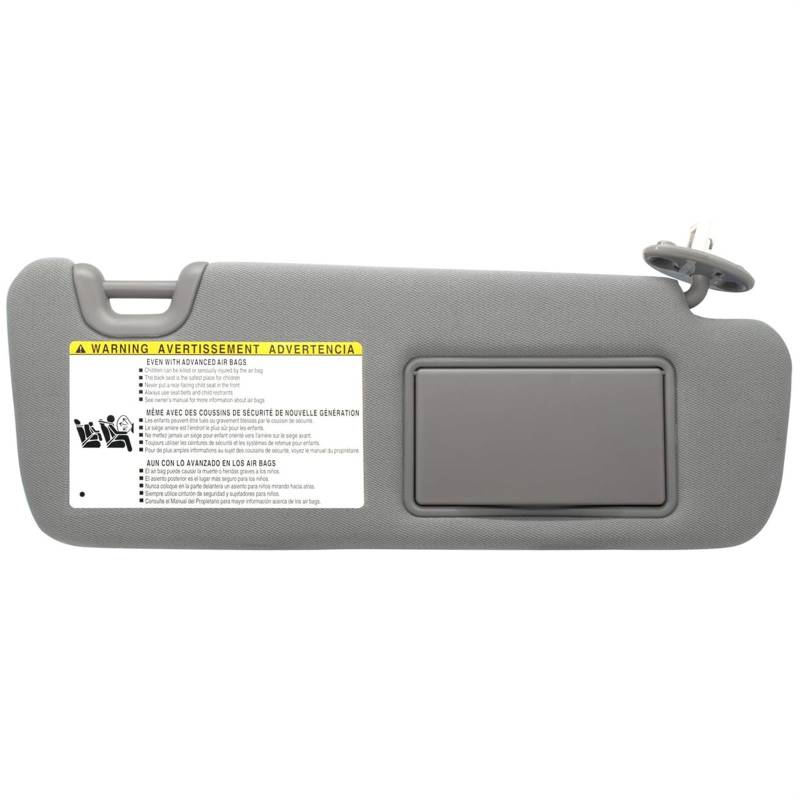 QASULER Sonnenblende mit Licht, for Toyota, Highlander 2014, 2015, 2016, 2017, 2018, 2019. Ersetzt # 74310-0E072-B0 Auto-Sonnenblende(Gray Right Passenger) von QASULER
