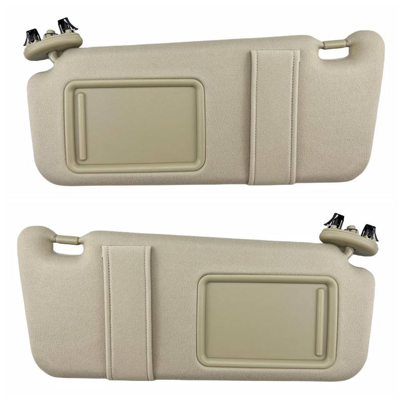 QASULER Sonnenblende mit Lichtern, kompatibel mit Toyota, Camry 2007–2011. Ersetzt 74320-06800-B0 74310-06770-B0 Auto-Sonnenblende(Beige Left and Right) von QASULER