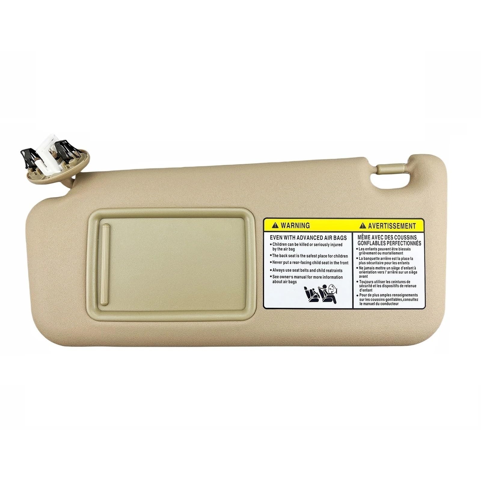 QASULER Sonnenblenden mit Licht, for Toyota, for RAV4 2006–2013 OEM# 74320-42501-B2, 74310-42452-B2 Auto-Sonnenblende(Beige Left Driver) von QASULER