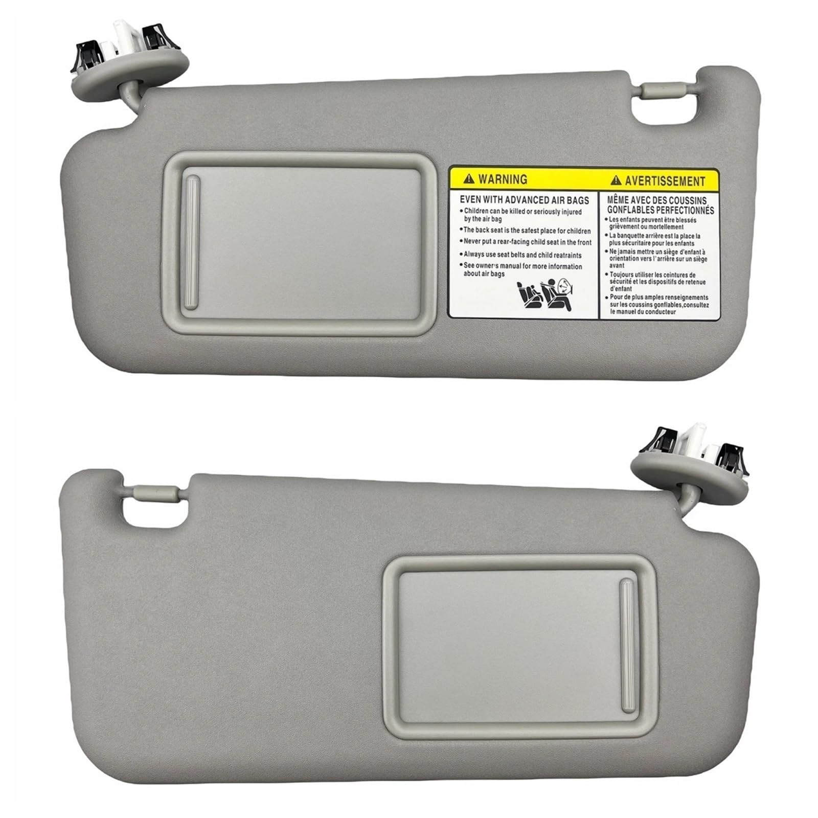 QASULER Sonnenblenden mit Licht, for Toyota, for RAV4 2006–2013 OEM# 74320-42501-B2, 74310-42452-B2 Auto-Sonnenblende(Gray Left and Right) von QASULER