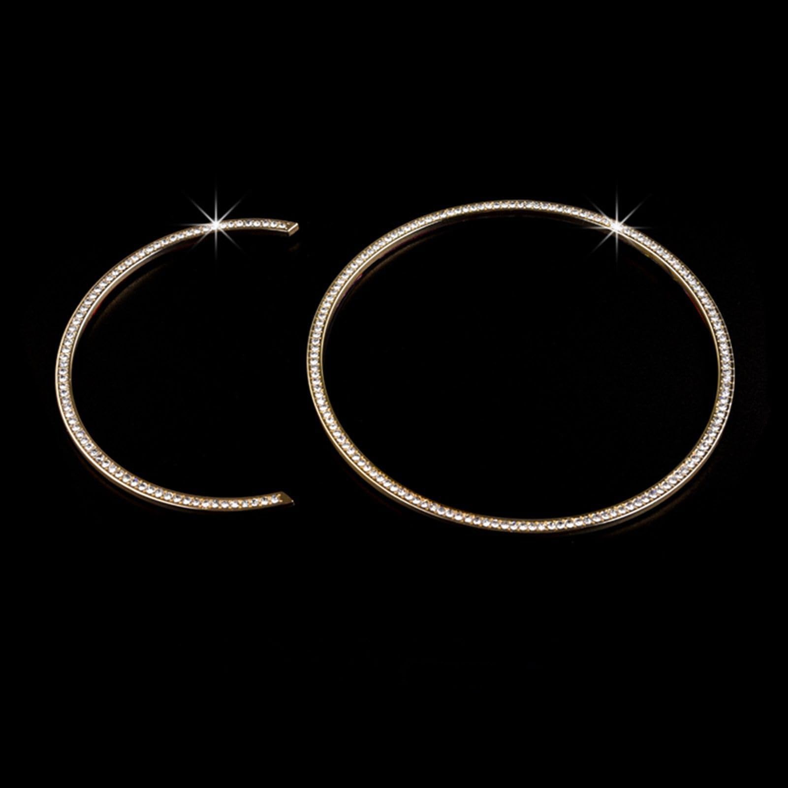 QASULER Strass-Drehzahlmesser-Dekorabdeckung, for, for MINI, Cooper S F54F55F56 F57 F60 Auto-Styling-Zubehör Auto-Lüftungsgitter(Gold) von QASULER