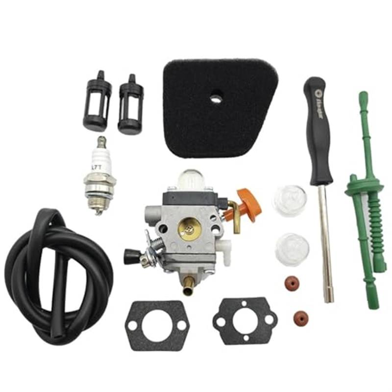 QASULER Vergaser-Kit, for STIHL, FS90R FS90 FS110R FS130R FS100 KM130R KM90R FS100RX KM110R HT100 HT101 Trimmer Weed Eater C1Q-S174 Vergaser Vergaser-Ersatzteile(Black 1 Set) von QASULER