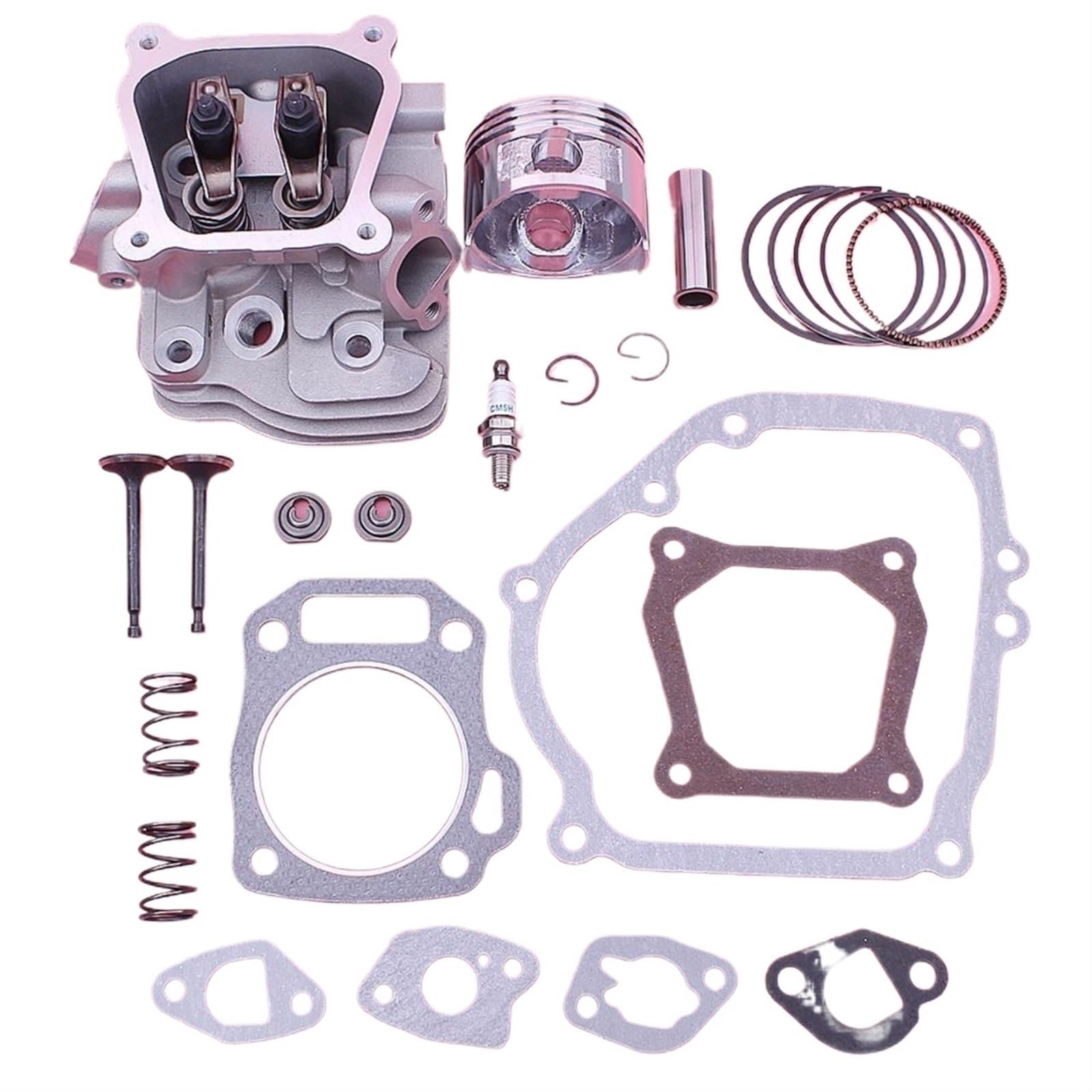 QASULER Zylinderkopfdichtungs-Kolbensatz, for GX160 5,5 PS-Motor 14721-ZF1-000 14711-ZF1-000 W Einlass-Auslassventil-Federhalter Motorzylinder von QASULER