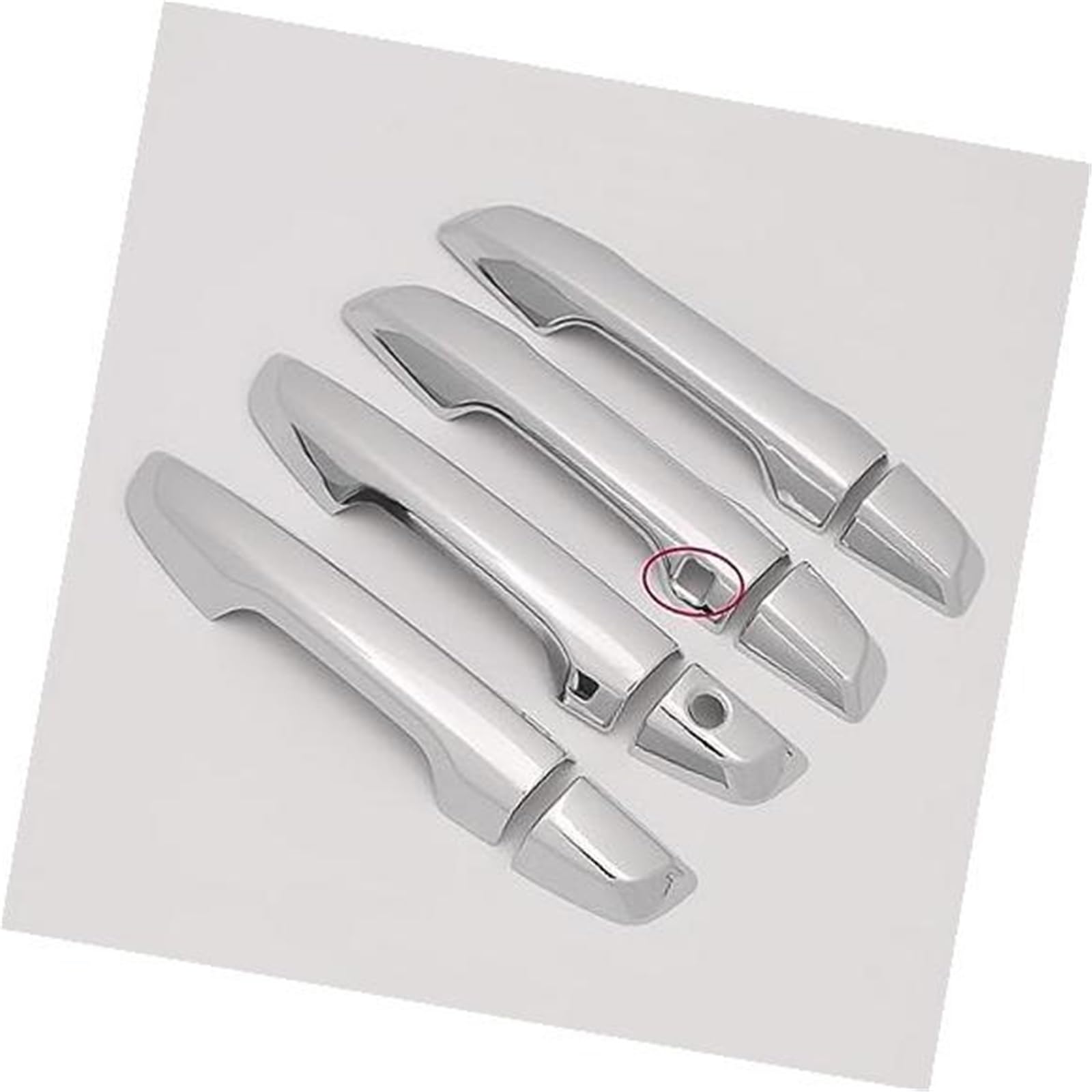 QASULER for CR-V CRV 2017 2018 2019 2020 2021 Carbon Chrom Auto Türgriff Abdeckungen Trim Overlay Styling Auto Zubehör Autotürgriffabdeckung(Silver 2 Sensors) von QASULER