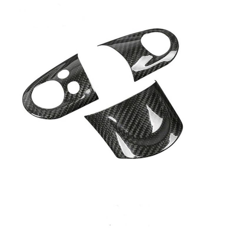 QASULER for Mini, R56 R55 R57 R58 R59 R60 R61 Zubehör Auto Lenkrad Kohlefaser Aufkleber Dekoration Abdeckung, Cooper Teile Auto-Lüftungsgitter(Black) von QASULER