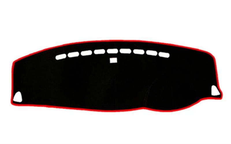 QASULER for Mitsubishi, Outlander 2006-2009 2010 2011 2012 Dashboard Abdeckung Matte Pad DashMat Dash Sonnenschutz Schützen Teppich Auto Zubehör Armaturenbrettabdeckung(Black(Red Edge)) von QASULER