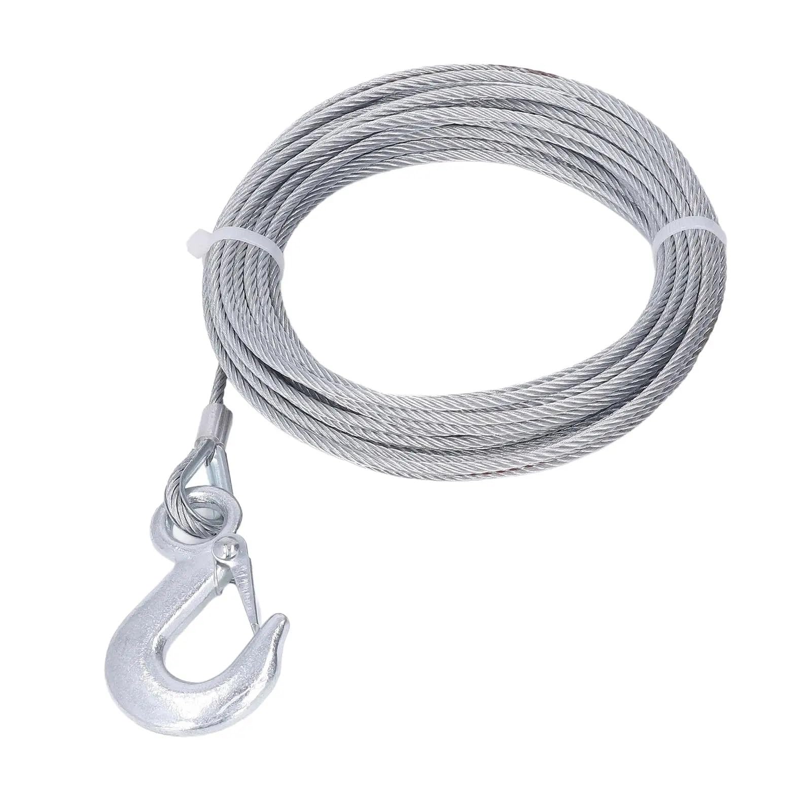 Drahtseil, 4 mm x 12 m, Windenkabel, Seilseil, 1,2 t Stärke, verzinktes Edelstahlkabel for Windenersatz Drahtseil, 4 mm x 12 m, Windenkabel, Seilseil, 1,2 t Stärke, verzinktes Edelstahlkabel for Windenersatz von QASVOU
