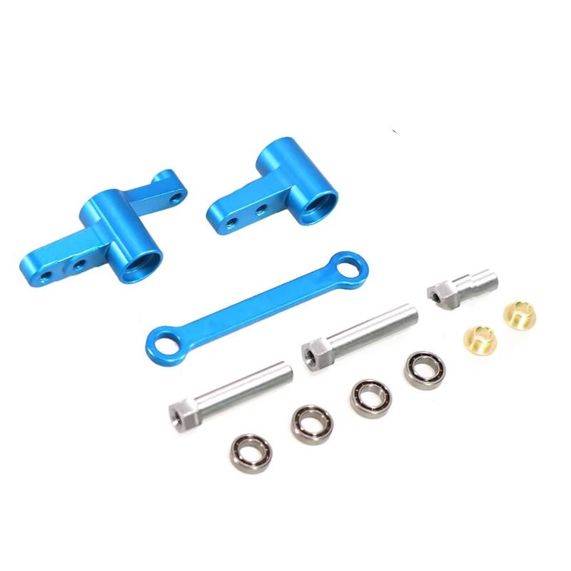 QAWRYV Für MJX Für Hyper Go 14210 14209 H14BM 1/14 Lenkung Mit Lagern Lenksäule Lenkwelle RC Auto Upgrade Teile RC Upgrade Zubehör(Blue) von QAWRYV