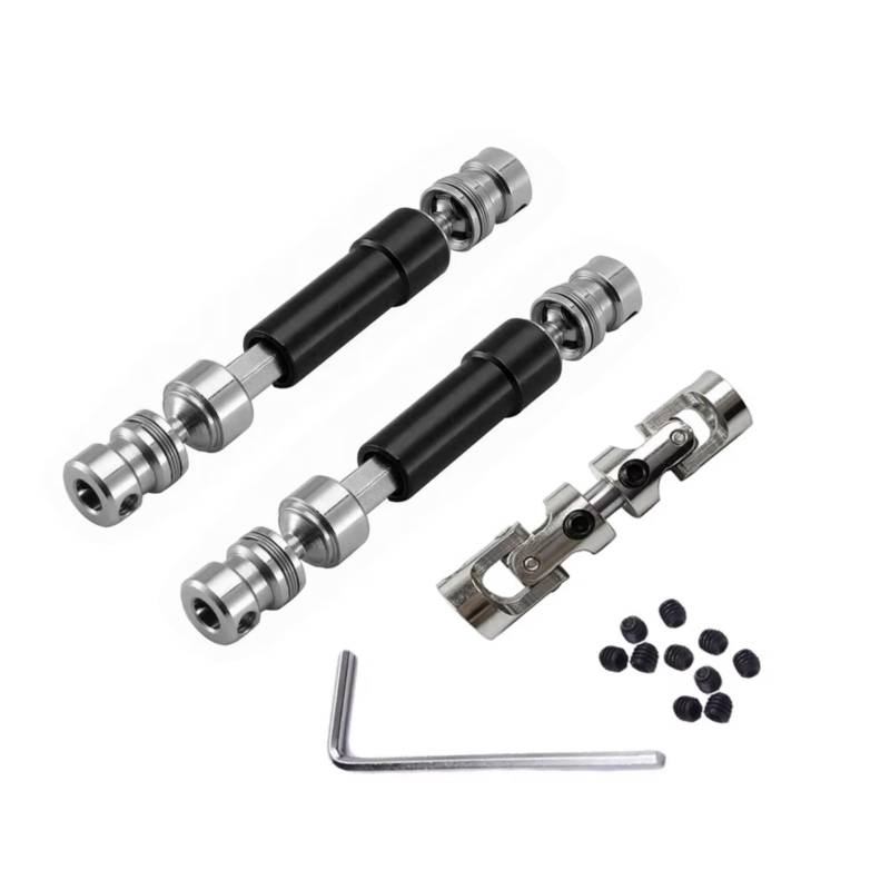 QAWRYV Für MN G500 Für MN128 MN86 MN86S MN86K MN86KS 1/12 1 Set CVD Metall Antriebswelle RC Auto Upgrade Teile Zubehör RC Upgrade Zubehör(Black) von QAWRYV