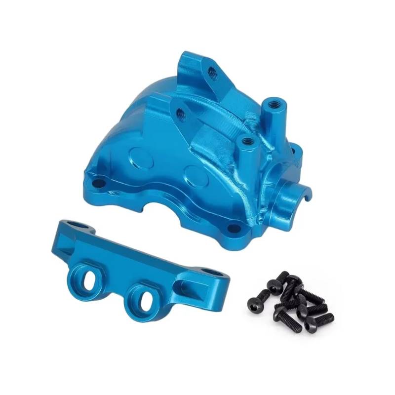 QAWRYV Für Tamiya Für TT-02 1/10 RC Auto Upgrade Teile Zubehör Metall Getriebe Gehäuse Getriebe Shell Differential Fall RC Upgrade Zubehör(Blue) von QAWRYV