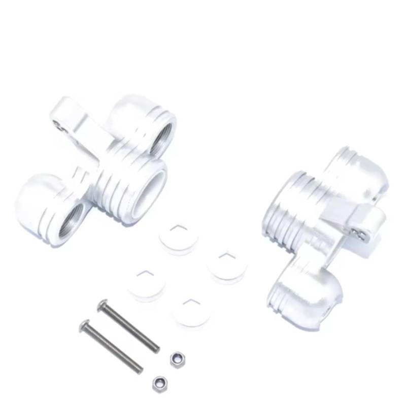 QAWRYV RC Achsschenkel Lenkbecher Für Arrma Für Kraton Für Outcast EXB 8S 1/5 Metall Front Steering Cup Achsschenkel ARA330558 Monster Truck RC Autoteile(Silver) von QAWRYV