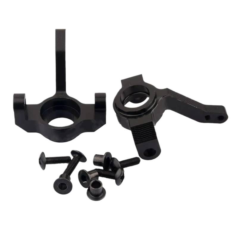 QAWRYV RC Achsschenkel Lenkbecher Für Axial Für SCX10 1/10 Aluminium Front Knuckle Arm Aufrecht Lenkung RC Auto Für Rock Crawler Upgrade Teile(Black) von QAWRYV
