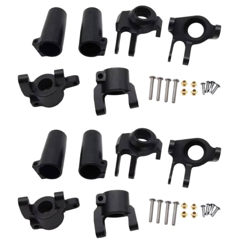 QAWRYV RC Achsschenkel Lenkbecher Für Axial Für SCX10 II 90046 1/10 2 Stücke CNC Metall Vordere Achsschenkel C Hub Carrier Hinterachse Lock Out Set RC Auto Teile von QAWRYV