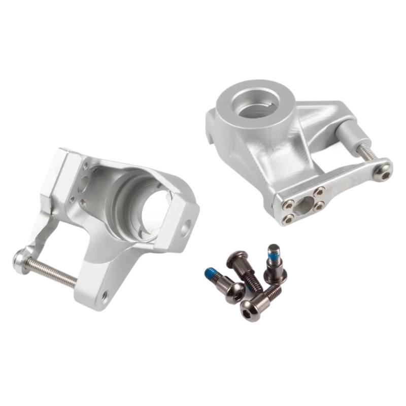 QAWRYV RC Achsschenkel Lenkbecher Für Axial Für SCX10 II Für Vanquish Aluminium Gerade Achse Achsschenkel Set RC Auto Upgrade Zubehör Ersetzen Teile(Silver) von QAWRYV