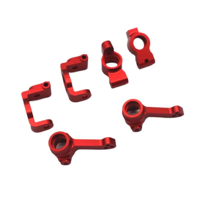 QAWRYV RC Achsschenkel Lenkbecher Für Dodge HNR H9802 H9803 1/10 Metall Lenkung Tasse Hinterachse Für Sitz C Für Sitz RC Fernbedienung Auto Upgrade Teile(Red) von QAWRYV