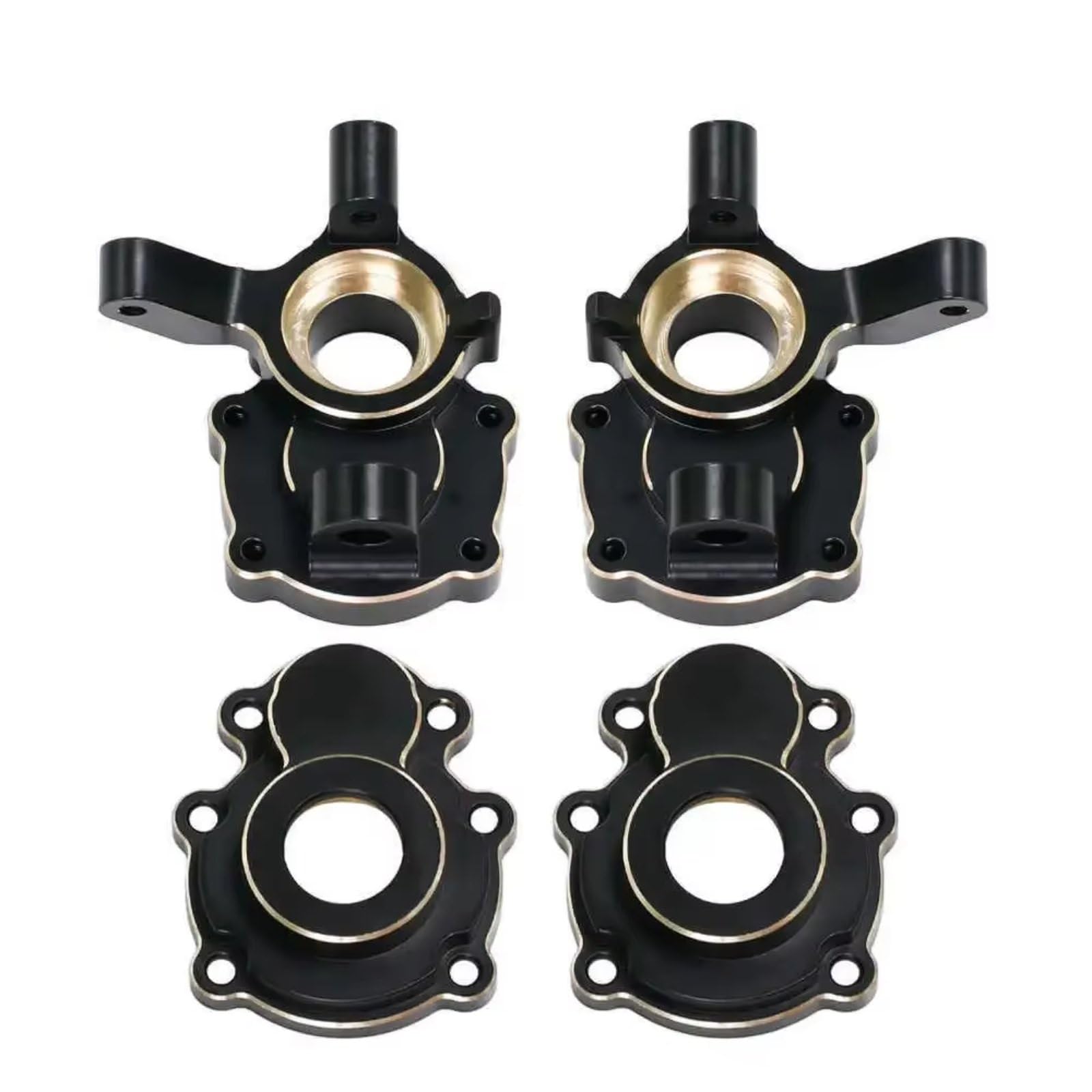 QAWRYV RC Achsschenkel Lenkbecher Für FMS FCX10 1/10 Achsschenkel Außen Innen Portal Gehäuse Differential Achse Abdeckung RC Crawler Für Racing Auto Upgrade Teile(Front Set) von QAWRYV