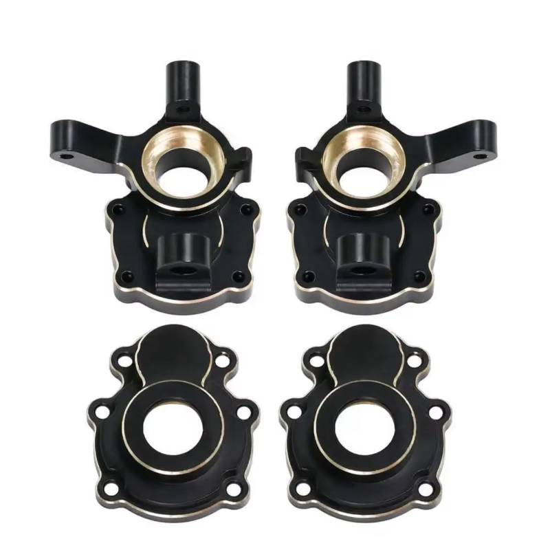 QAWRYV RC Achsschenkel Lenkbecher Für FMS FCX10 1/10 Achsschenkel Außen Innen Portal Gehäuse Differential Achse Abdeckung RC Crawler Für Racing Auto Upgrade Teile(Front Set) von QAWRYV